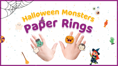 Halloween Monster Paper Rings